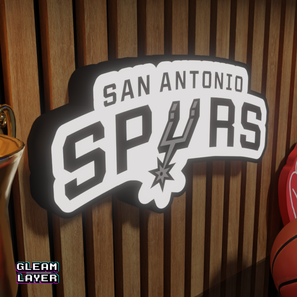 San Antonio Spurs Led Light Box NBA Sports Bar Light Display Wall Sign