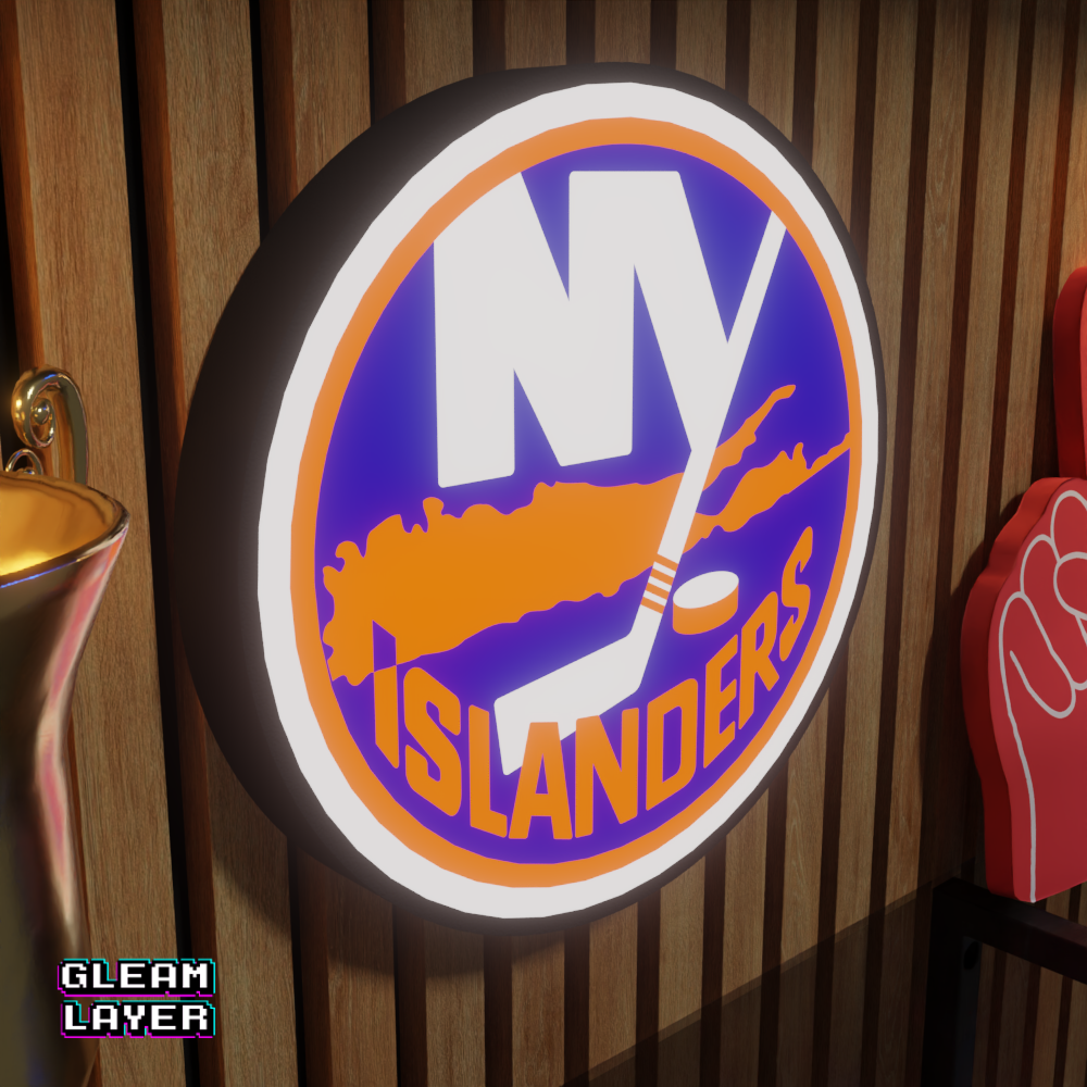 New York Islanders Led Light Box NHL Sports Bar Light Display Wall Sign