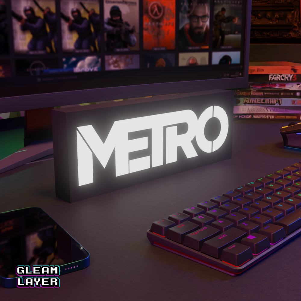 Metro Led Gaming RGB Light Sign