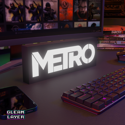 Metro Led Gaming RGB Light Sign