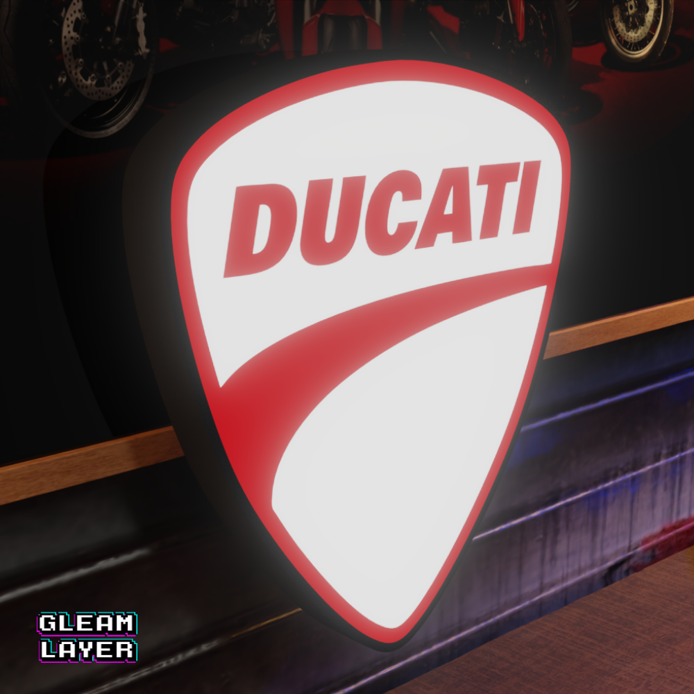 Ducati Motorcycles Logo Led RGB Wall Light Sign