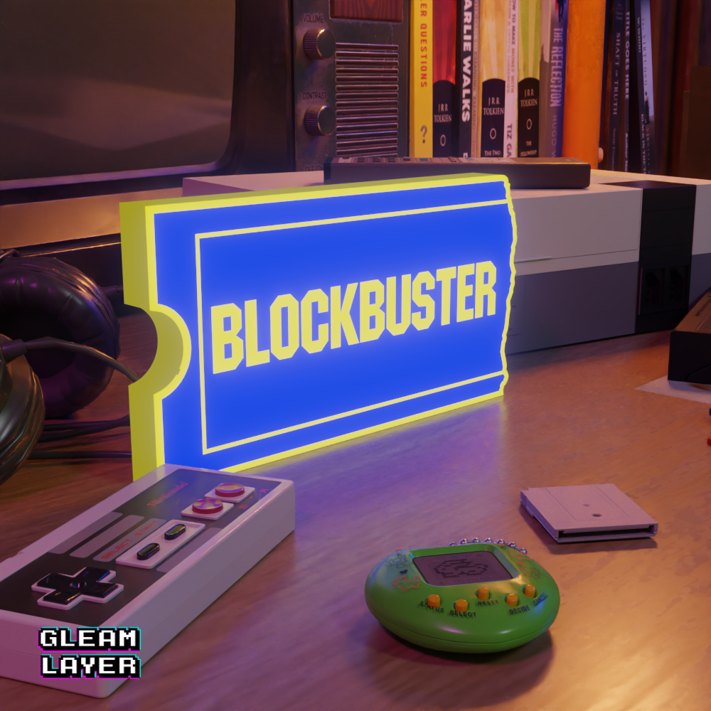 Blockbuster Video Store Logo Led RGB Light Sign