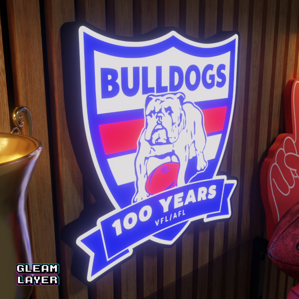 Western Bulldogs AFL Logo LED RGB Wall Display Light Sign