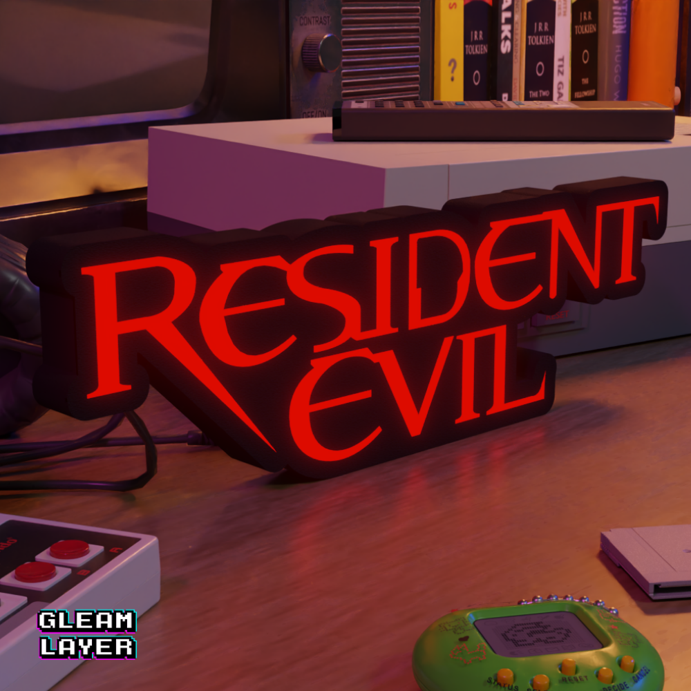Resident Evil Classic Led Retro Logo Gaming Light Sign