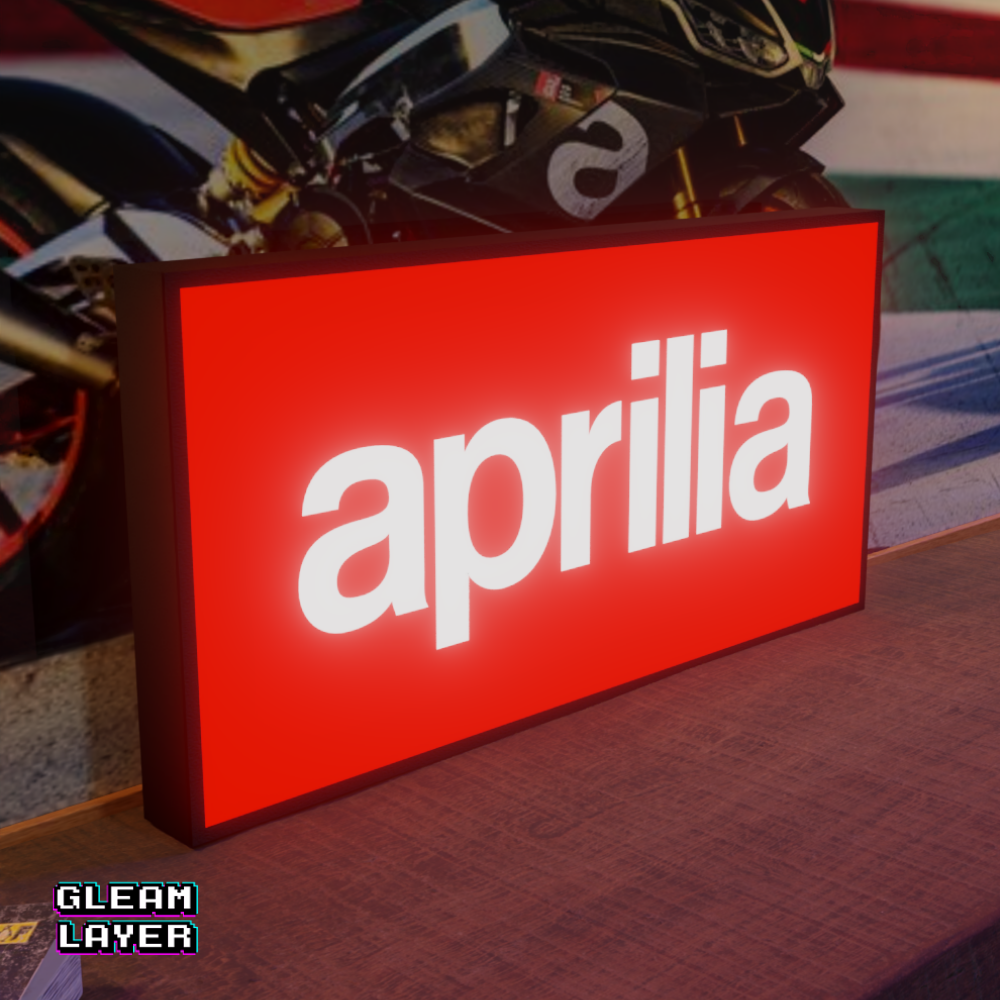 Aprilia Motorcycles Logo Led RGB Light Sign