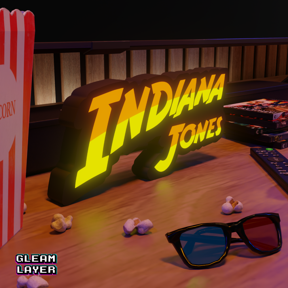 Indiana Jones Movie Led Light Sign