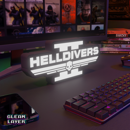 Helldivers 2 LED-Leuchtkastenschild