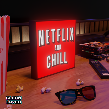 Netflix and Chill Led Lightbox Rgb Light Sign
