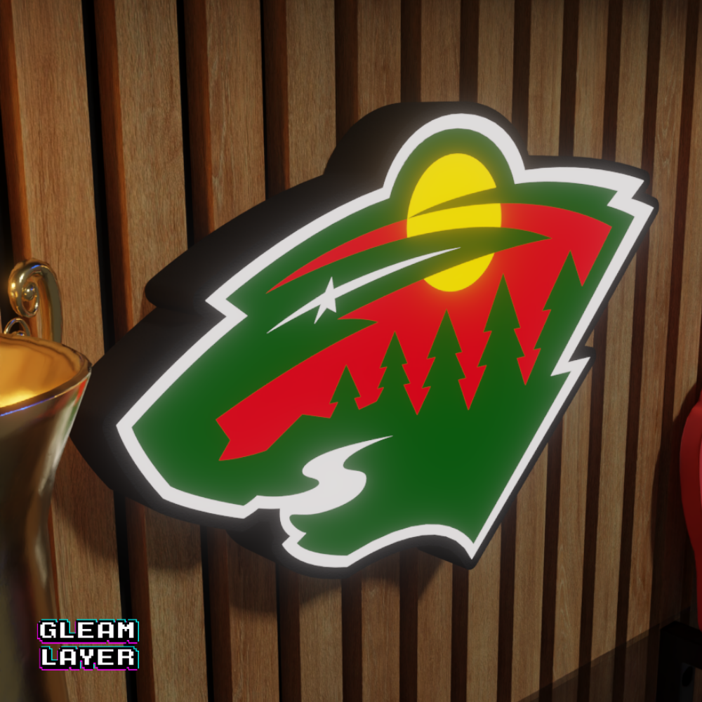 Minnesota Wild Led Light Box NHL Sports Bar Light Display Wall Sign