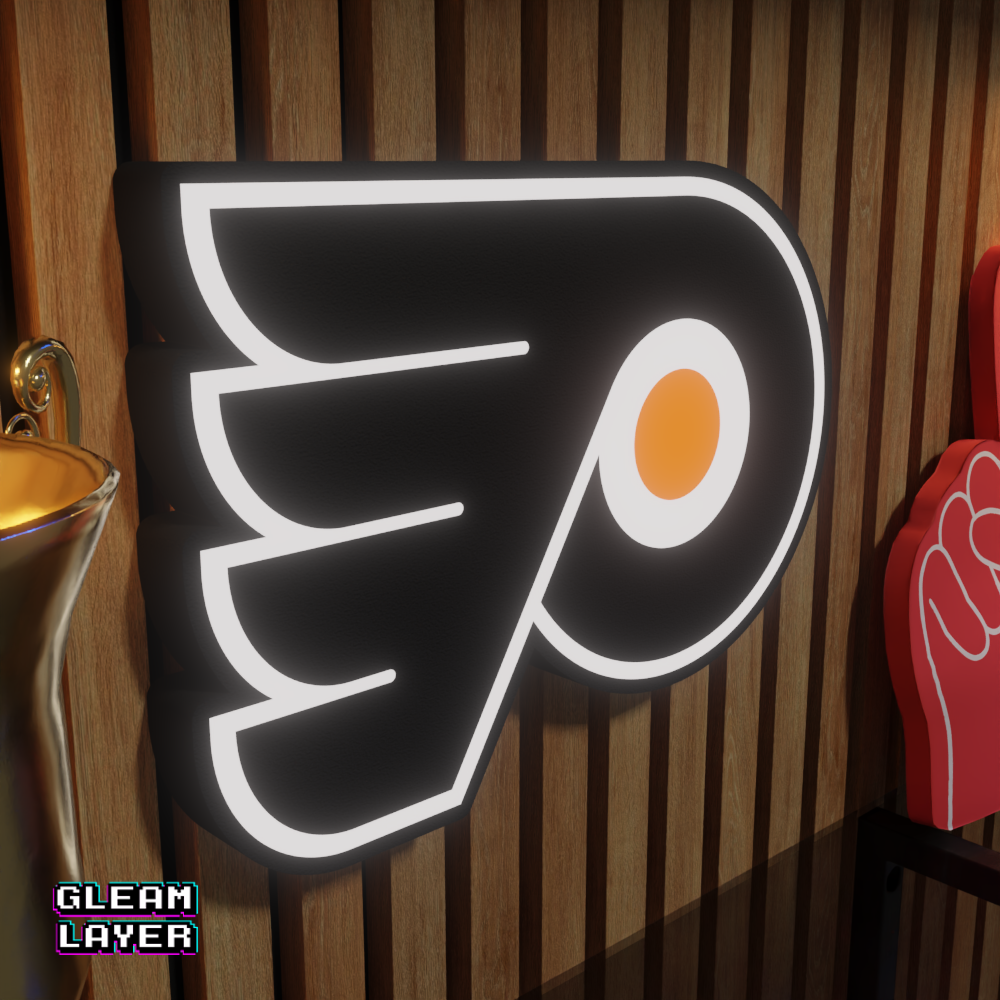 Philadelphia Flyers Led Light Box NHL Sports Bar Light Display Wall Sign