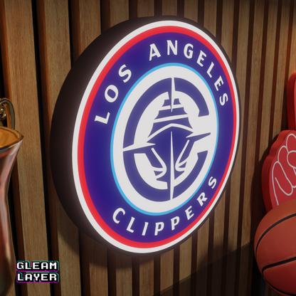 LA Clippers Led Light Box NBA Sports Bar Light Display Wall Sign
