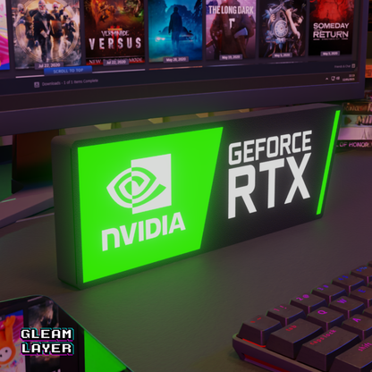 Nvidia GeForce RTX Led Lightbox RGB Light Sign