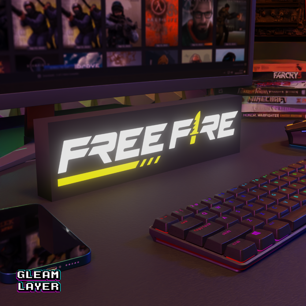 Garena Free Fire Led Gaming Light RGB Sign