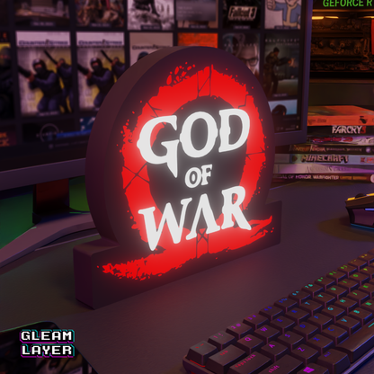 God of War Logo Led Gaming RGB Light Sign