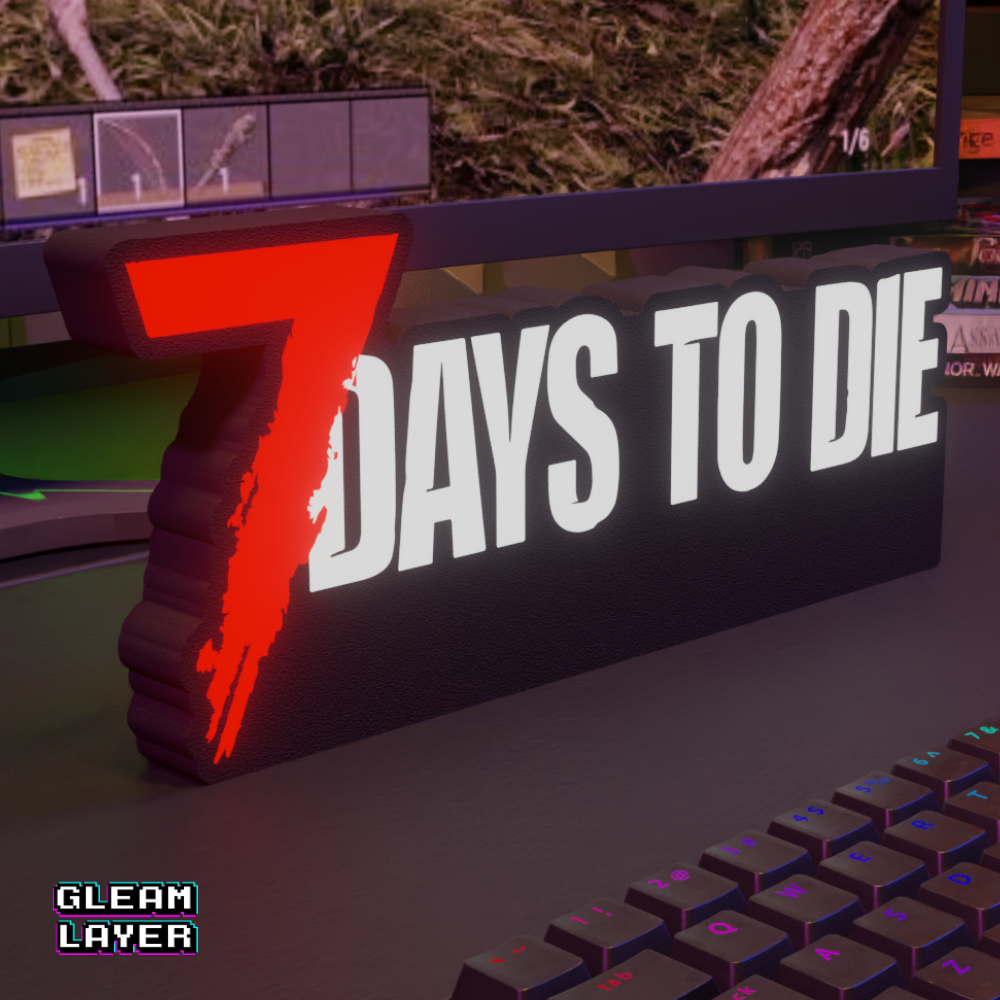 7 Days to Die Led Gaming Light Sign