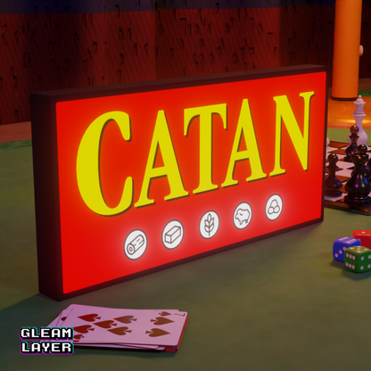 Catan Board Game Led Light RGB Sign