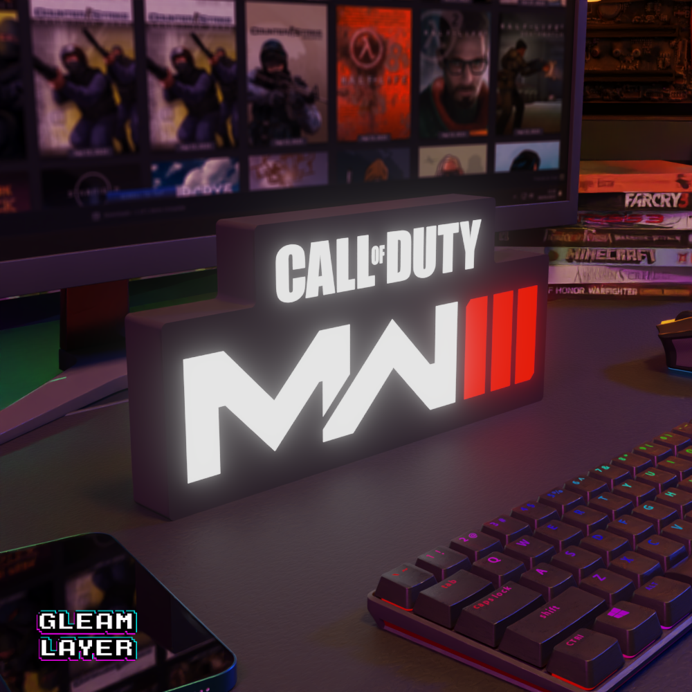 Call of Duty Modern Warfare 3 Led Gaming Lightbox Rgb Light Sign
