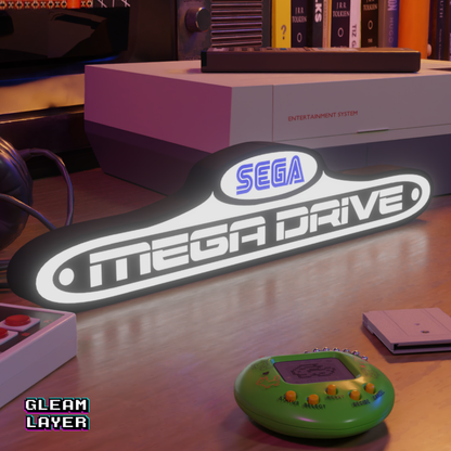 Sega Mega Drive Logo Retro Gaming Lightbox Led Light Sign