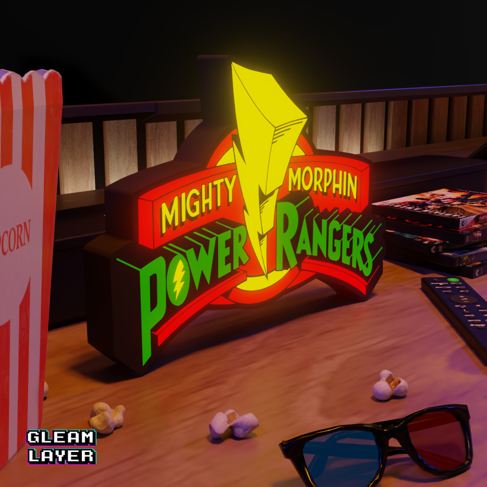 Power Rangers Led Lightbox Rgb Light Sign