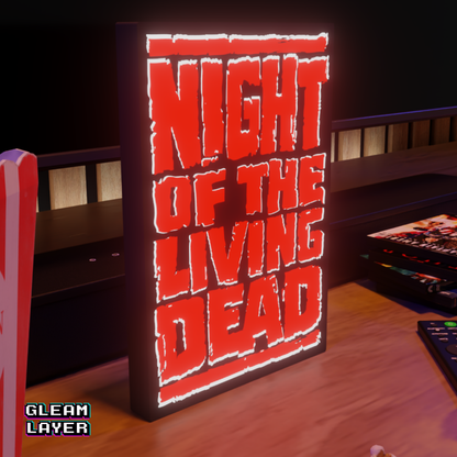 Night of the Living Dead Movie Led Light Sign