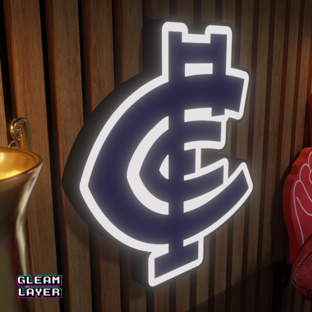 Carlton Blues AFL Logo LED RGB Wall Display Light Sign
