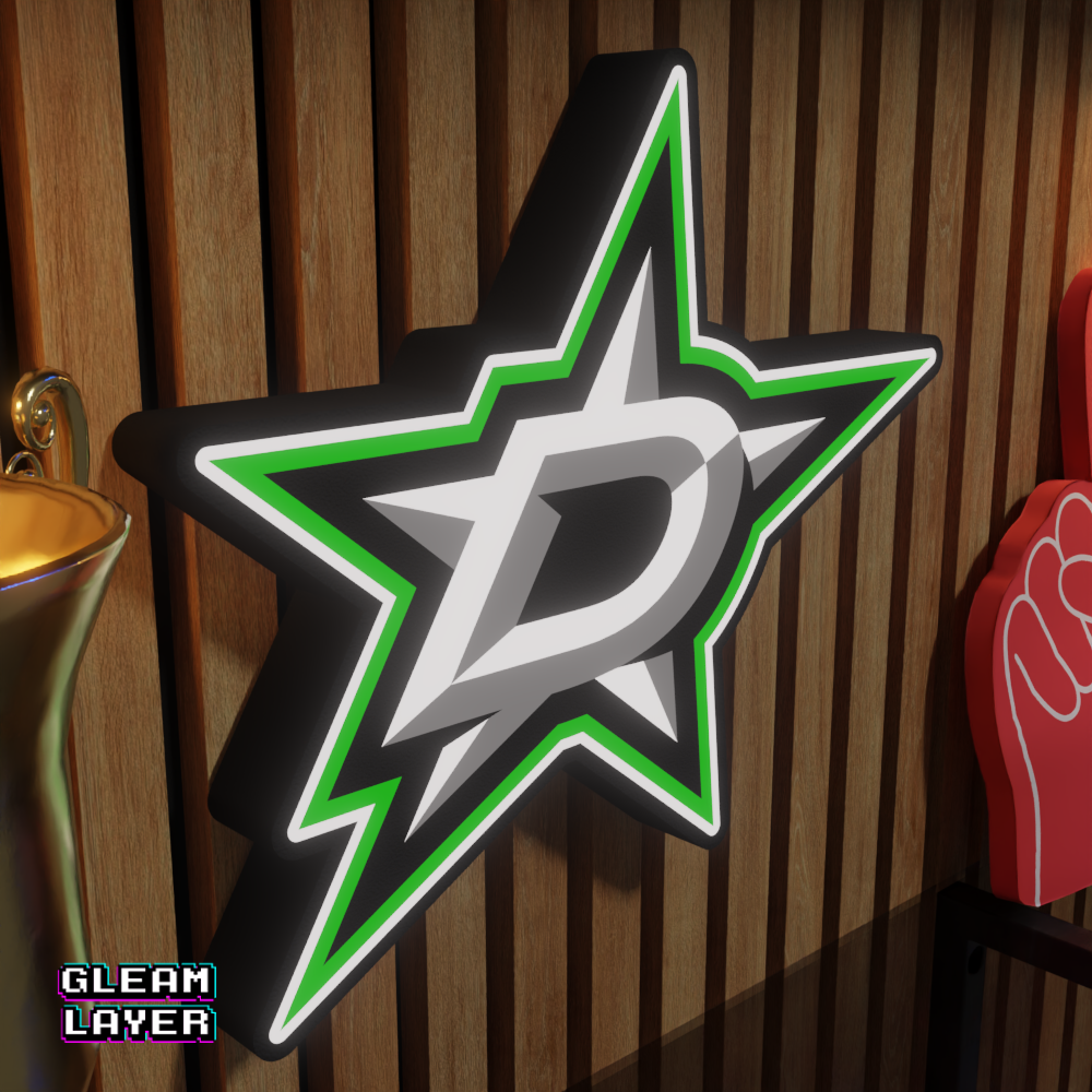 Dallas Stars Led Light Box NHL Sports Bar Light Display Wall Sign
