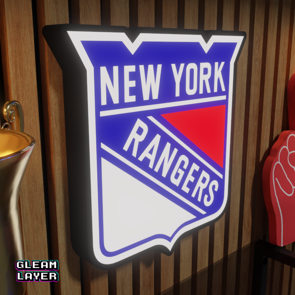 New York Rangers Led Light Box NHL Sports Bar Light Display Wall Sign