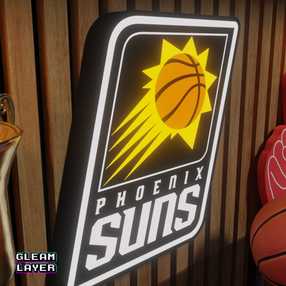 Phoenix Suns Led Light Box NBA Sports Bar Light Display Wall Sign