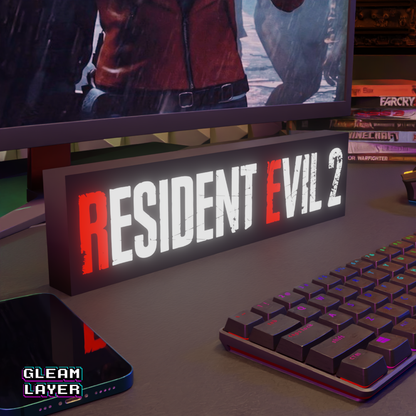 Resident Evil 2 Led Gaming Light Sign