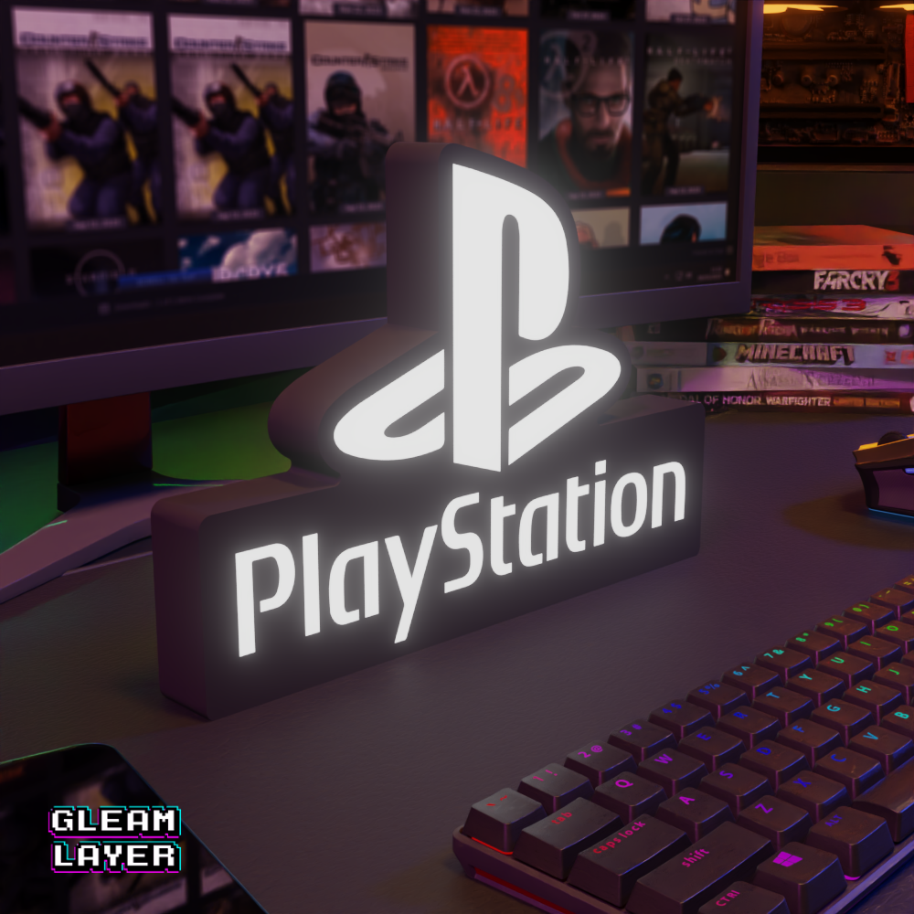 Playstation Led Gaming Lightbox Rgb Light Sign