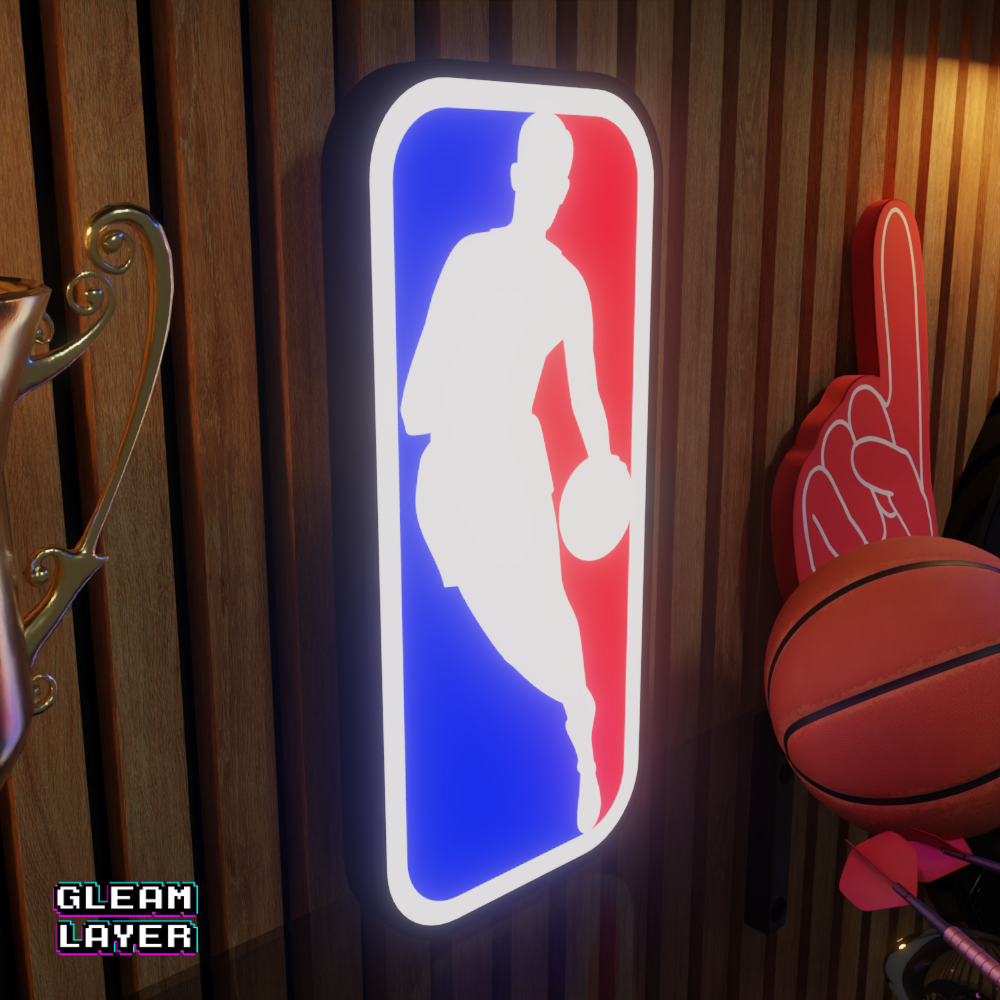 NBA Logo Basketball League Led Light Sign