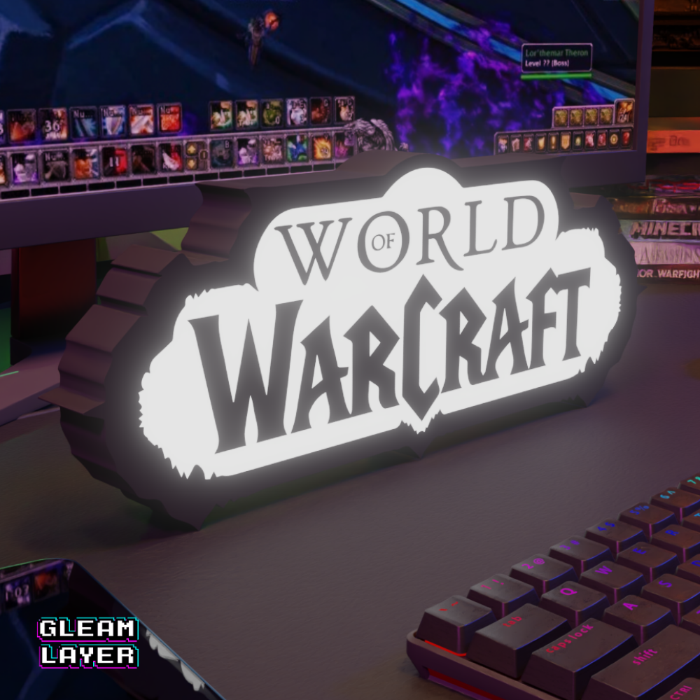 World of Warcraft Led Lightbox Gaming Light RGB Sign
