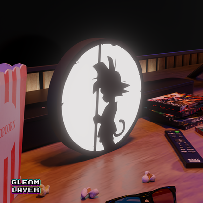 Dragon Ball Goku Silhouette Led Light Wall Sign