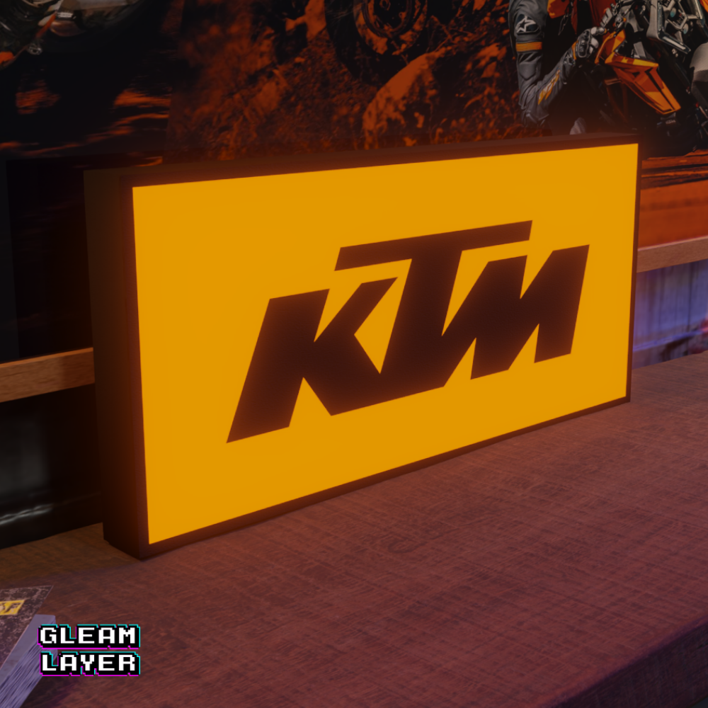 KTM Motorcycles Logo Led RGB Light Sign