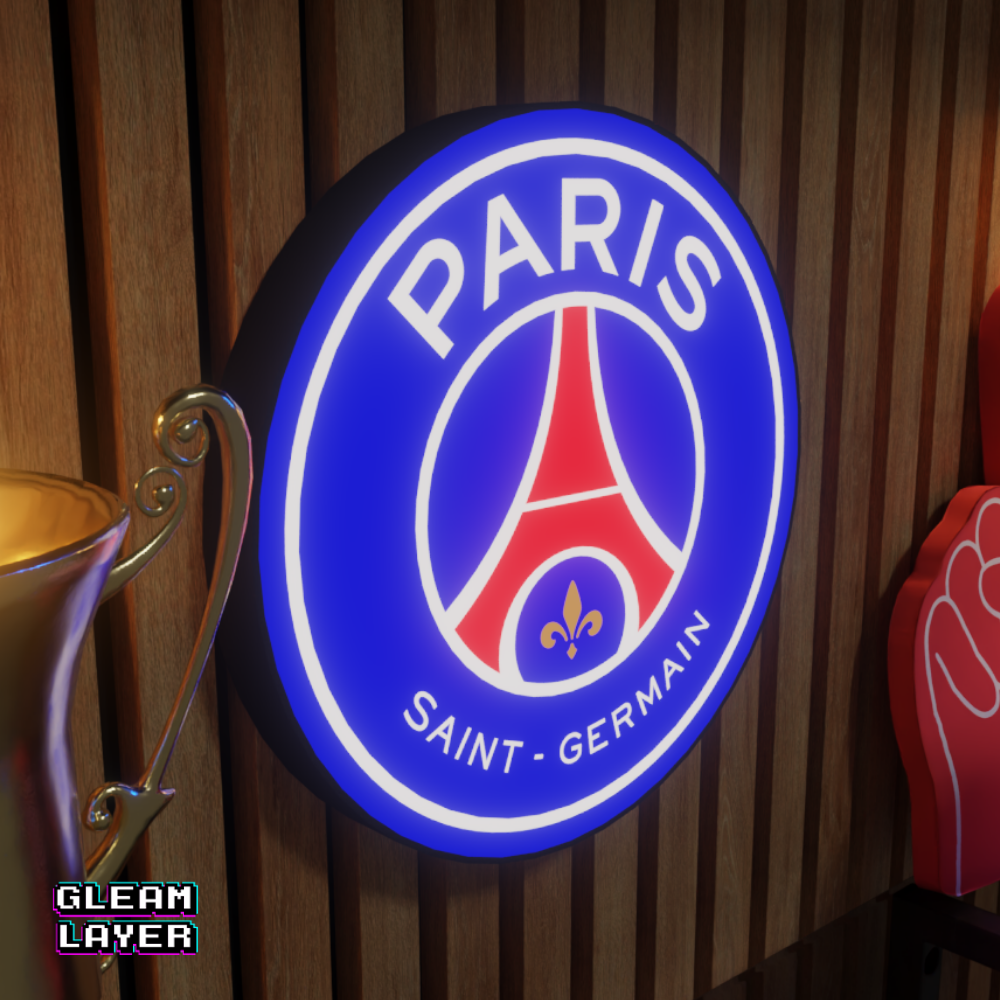 Paris Saint-Germain FC Logo Led RGB Wall Display Light Sign