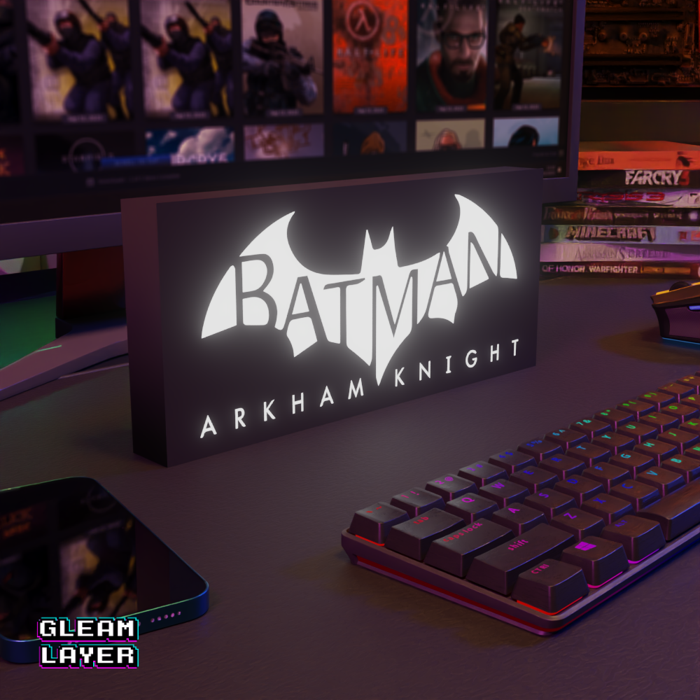Batman: Arkham Knight Led Lightbox Gaming RGB Light Sign
