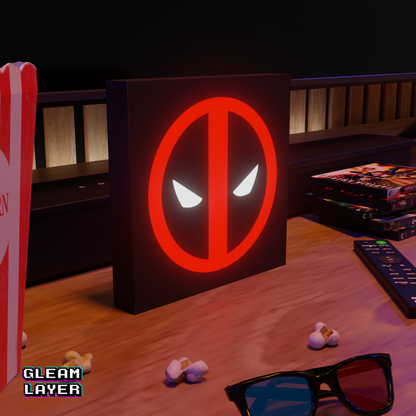 Deadpool Logo Led Light Sign