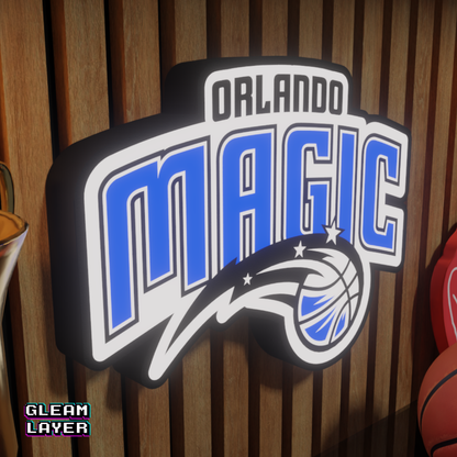 Orlando Magic Led Light Box NBA Sports Bar Light Display Wall Sign