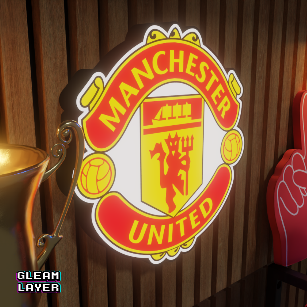 Manchester United FC Logo Led RGB Wall Display Light Sign