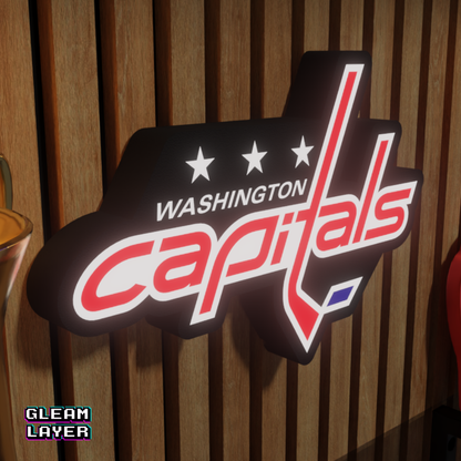 Washington Capitals Led Light Box NHL Sports Bar Light Display Wall Sign