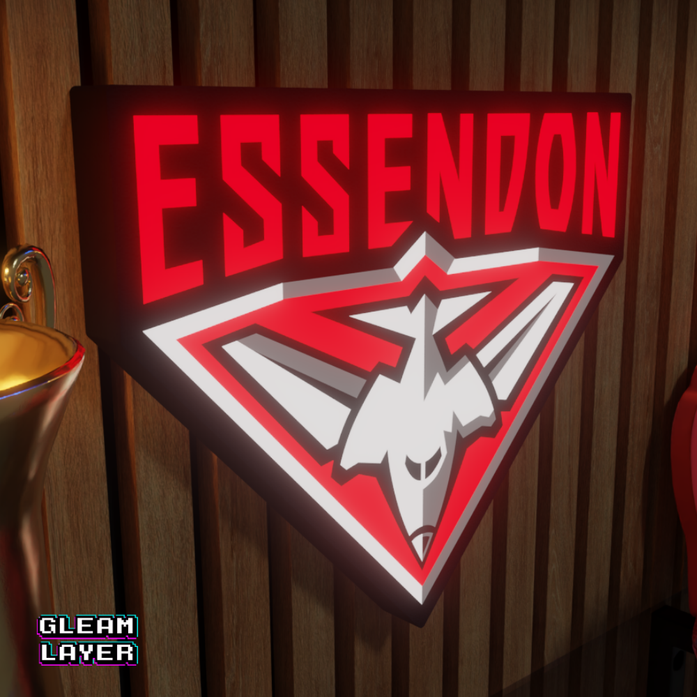 Essendon Bombers AFL Logo LED RGB Wall Display Light Sign