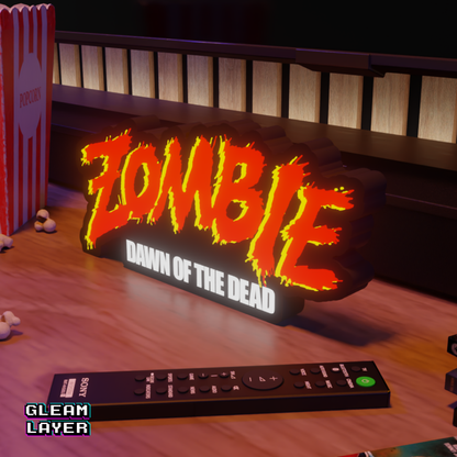 Zombie Dawn Of the Dead Movie Led Light Sign
