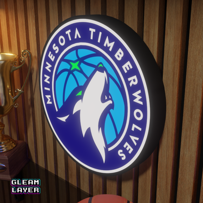 Minnesota Timberwolves Led Light Box NBA Sports Bar Light Display Wall Sign