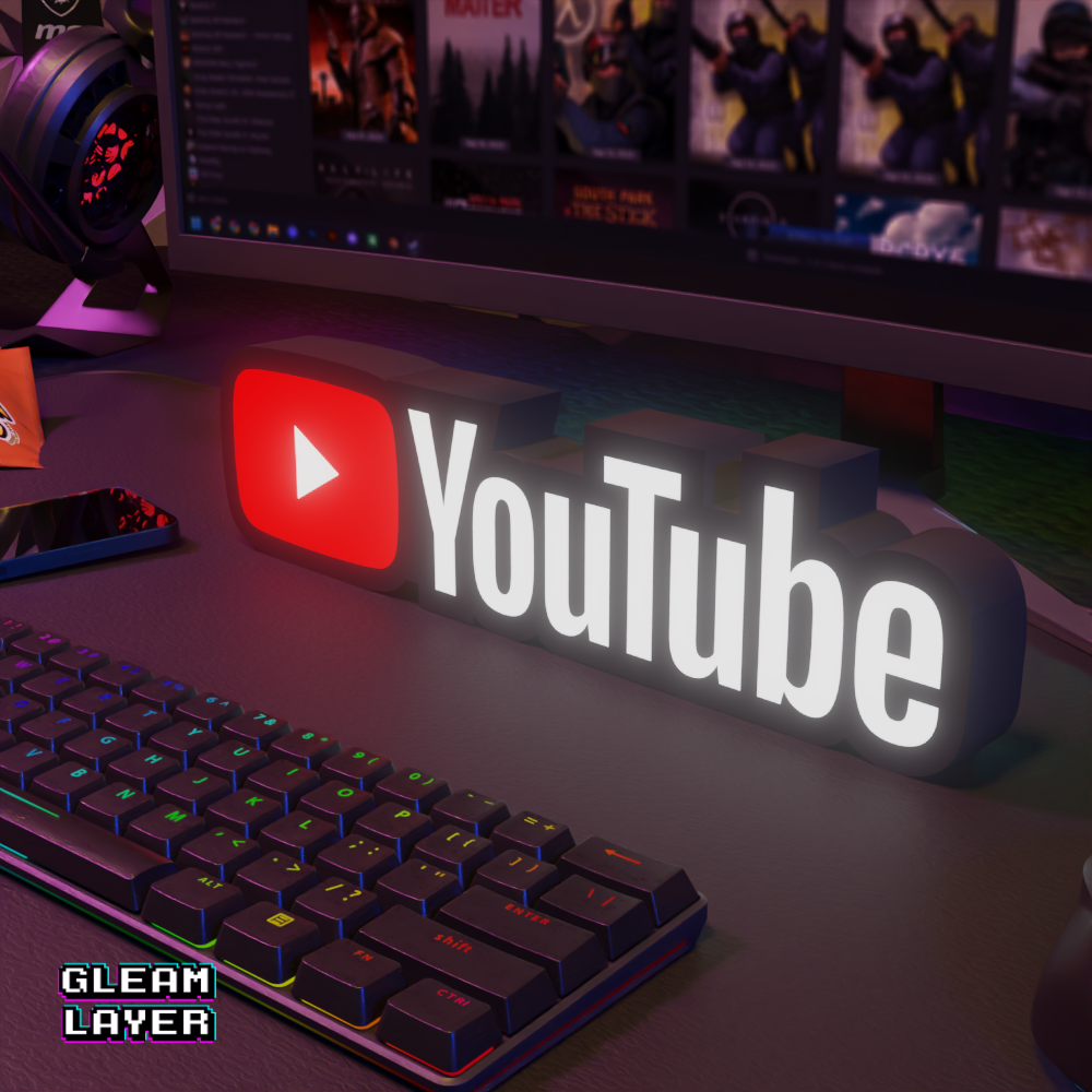 YouTube Led Lightbox RGB Light Sign