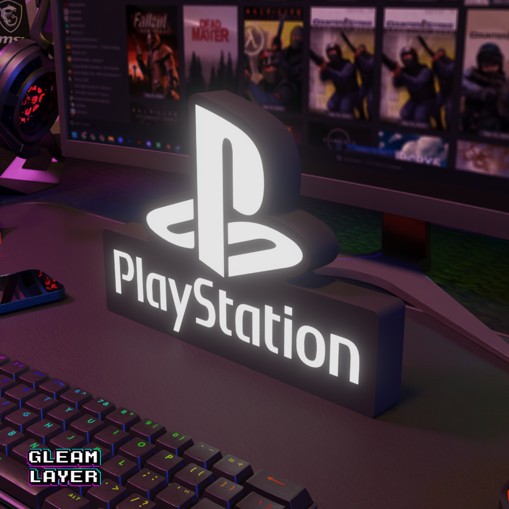 Playstation Led Gaming Lightbox Rgb Light Sign