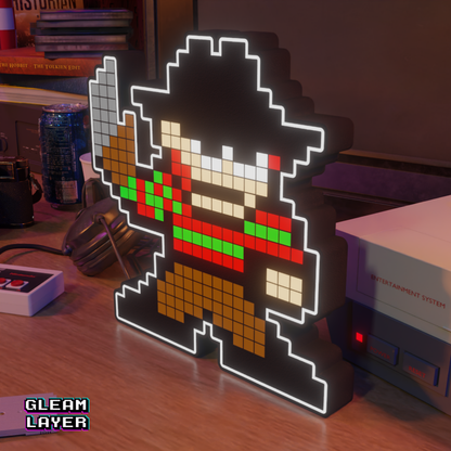 Freddy Krueger 8-bit Pixel Led Lightbox Pixel Art Light