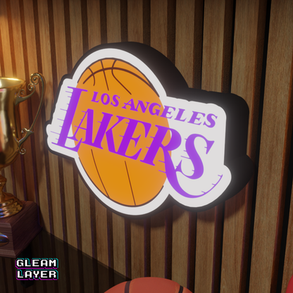 Los Angeles Lakers Led Light Box NBA Sports Bar Light Display Wall Sign