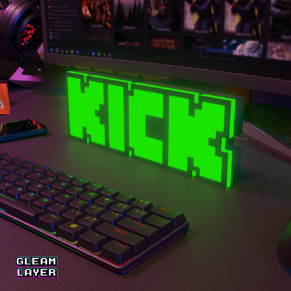 Kick Stream Led Streaming Light RGB Sign