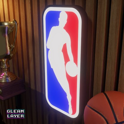 NBA Logo Basketball League Led Light Sign