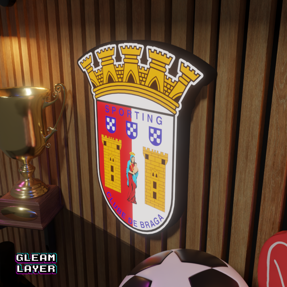 SC Braga Logo Led RGB Wall Display Light Sign